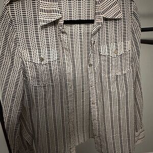 Tory Burch - Navy and White Checkered Shirt